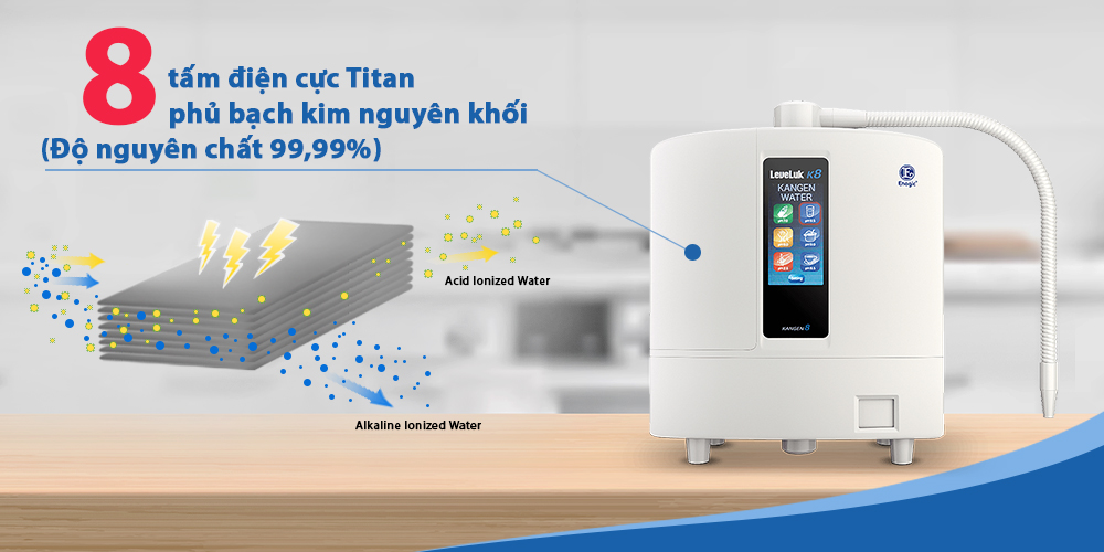 Kangen K8 với 8 tấm điện cực
